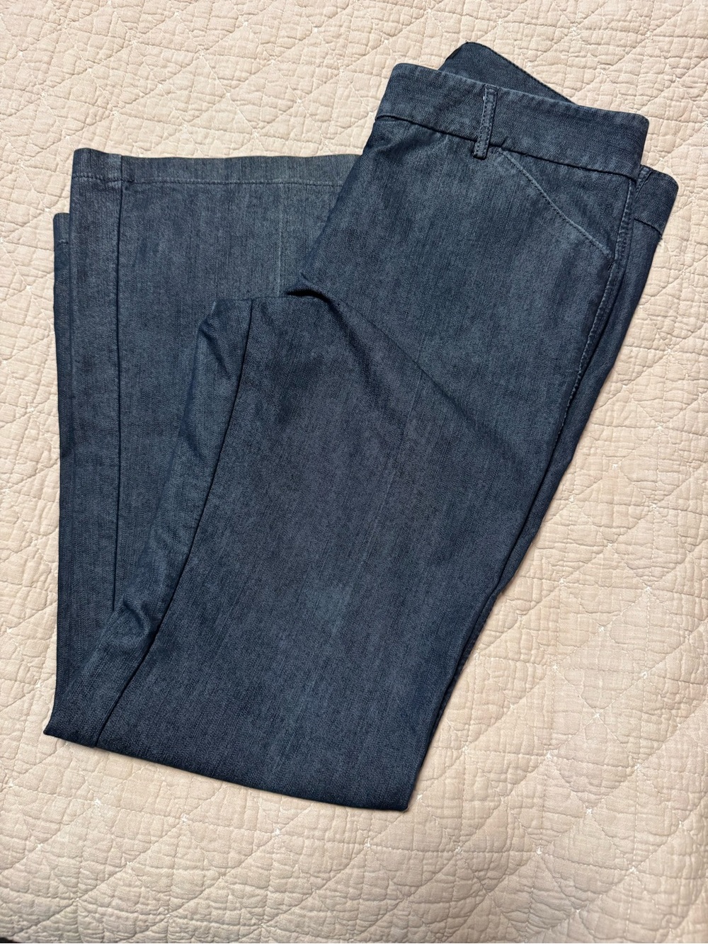 Express Design Studio Editor Dress Pants | Women’s Size 6 | Stretch Blue Chambra